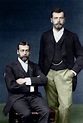 Tsar Nicholas II of Russia with his cousin George V of Britain. They ...