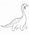 Free Argentinosaurus-Doodle-Dinosaurier ist als Zeichentrickfigur in ...