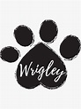"Wrigley Dog Name In Pet Paw | Cute Animal Doggy" Sticker for Sale by ...