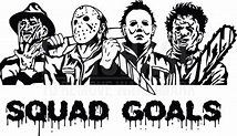 Horror Movie SquadGoals SVG, Halloween SVG | Cricut stencils, Cricut ...