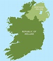 Mapa da Irlanda, veja como é o território, principais regiões e cidades.