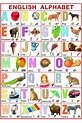 100Yellow® English Alphabet Chart Educational Paper Poster for Kids(12 ...