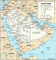 Saudi Arabia political map - Map of Saudi Arabia political (Western ...