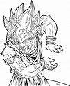 Imagenes De Goku Par Colorear - Impresion gratuita