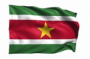 Suriname Waving flag Realistic Transparent Background 15309571 PNG