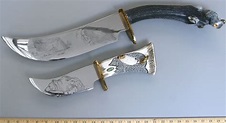 Ted Miller - 2 Large Carved Knives