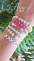 Pulseras personalizadas con letras, Pulseras de hilo, Pulseras de ...