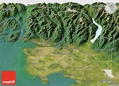 Satellite 3D Map of Greater Vancouver