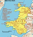 Mapa Politico De Gales