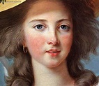 Detail from a portrait of Yolande Martine Gabrielle de Polastron ...