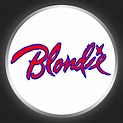 BLONDIE - Red Logo On White Button-art#1081