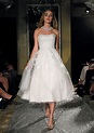 Oleg Cassini Glamorous Strapless A-Line Short Bridal Gown