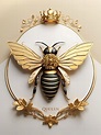 El logo presenta una abeja reina. | Foto Premium