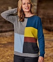 Multi | Womens 100% Merino Wool Multi Colour Block Jumper | WoolOvers UK