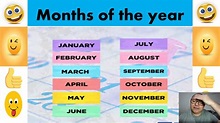 Meses do ano em Inglês. Months of the year in English - YouTube