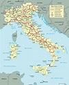 Mapa da Itália - Cidades, estados, por região, mapa político