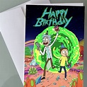 Rick y Morty tarjeta de cumpleaños tarjeta de cumpleaños | Etsy