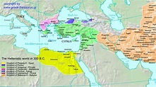 This map shows the Hellenistic world in 300 BC. It shows a visual ...