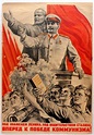 Union soviétique Joseph Stalin Propaganda Art Decor Silk | Etsy