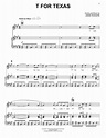 T For Texas Sheet Music | Tompall Glaser | Piano, Vocal & Guitar Chords ...