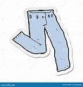 Una Pegatina Creativa De Unos Jeans De Dibujos Animados Ilustración del ...