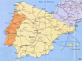 Carreteras mapa de Portugal y España | Portugal | Europa | Mapas del Mundo