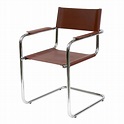 Marcel Breuer Bauhaus Cantilever Leather & Chrome Tube Frame Chair ...