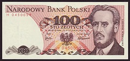 Poland 100 Zloty banknote 1975 Ludwik Warynski|World Banknotes & Coins ...