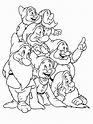 Dibujos de Blancanieves y los siete enanitos para colorear