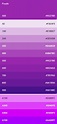 purple colores material design | Paleta de colores web, Paleta de color ...