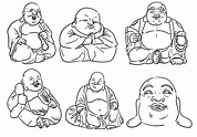 Fat Buddha Outlines Vector. Choose from thousands of free vectors, clip ...