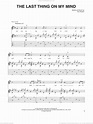Paxton - The Last Thing On My Mind sheet music for guitar (tablature)