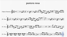 Partitura La Pantera rosa Flauta Traversa - YouTube