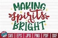 Making spirits bright SVG | Christmas Wine SVG By HQDigitalArt ...