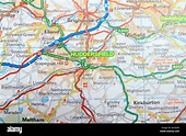 Road Map of Huddersfield,England Stock Photo - Alamy