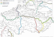 Czech railway map - Czech republic rail map (Eastern Europe - Europe)