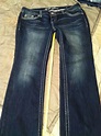 Womens Amethyst Series 31 Size 16 Jeans Dark Blue With Slight Distress ...
