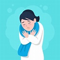 Free Vector | Woman with cold shivering