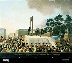 Execution by guillotine of Louis XVI of France, 21 January 1793. Louis ...