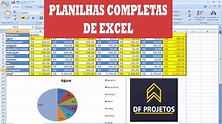 Planilhas do Excel completas! - Df Projetos