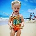 2018 Cute Girls One Piece Swimsuit Toddler Kids Baby Girls Pineapple ...