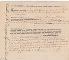 RARE 1817 Document Signed Samuel Fowler Dickinson - Emily's Grandfather ...