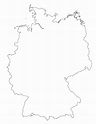 Germany map outline - Blank map of Germany (Western Europe - Europe)