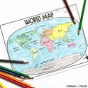 Printable World Map Worksheet and Quiz - Literacy In Focus