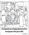 Colorear dibujos de la Independencia y símbolos patrios de Perú ...