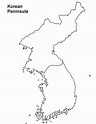 FREE - North Korea and South Korea Map Outline by The Harstad Collection
