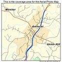 Aerial Photography Map of Amherst, VA Virginia