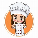 Ilustración del personaje de dibujos animados chef femenina | Vector ...