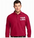 Customized Long Sleeve Polo Shirt Designed with Your Logo