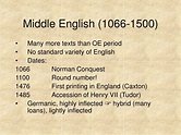PPT - The English Language in the Middle English Period PowerPoint ...